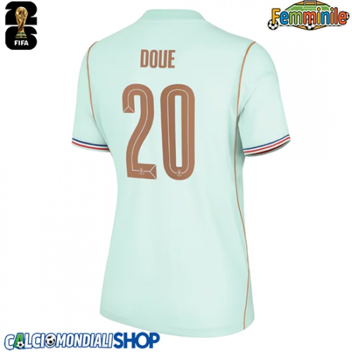 Maglie da calcio Francia Desire Doue #20 Seconda Maglia Femminile Mondiali 2026  Manica Corta